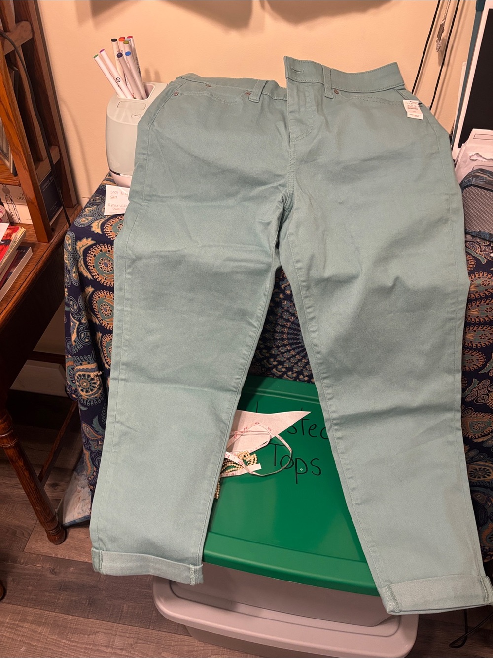 Talbots women's  Relaxed Jeans in Light Seafoam